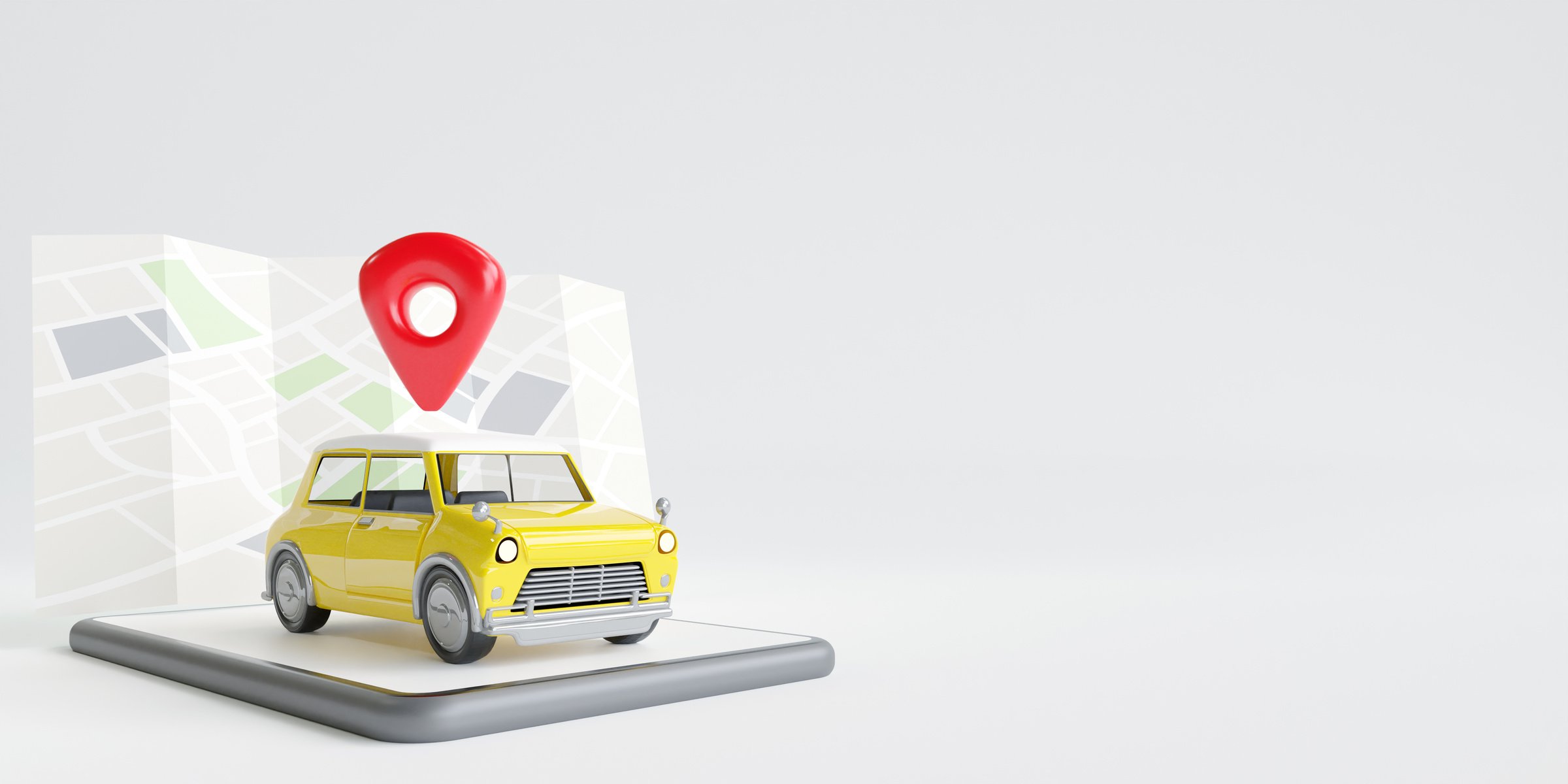 Maps car navigation on smartphone, Gps point navigation