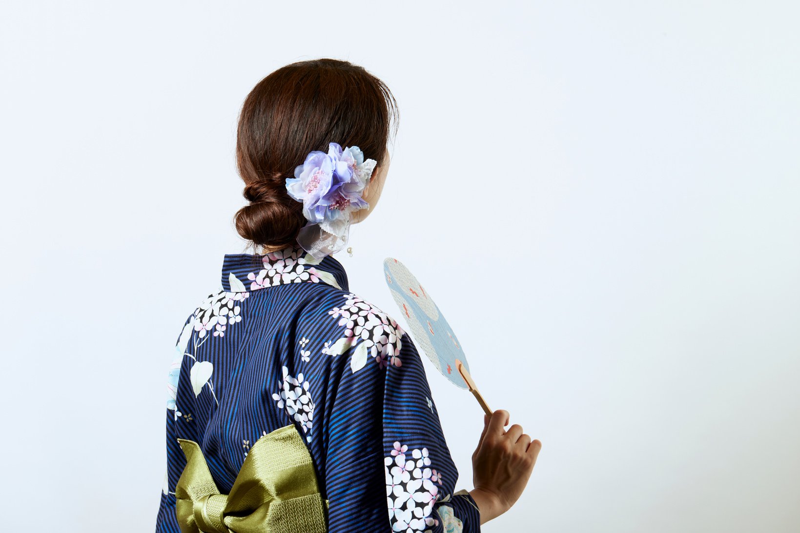 Young Japanese woman wearing a yukata