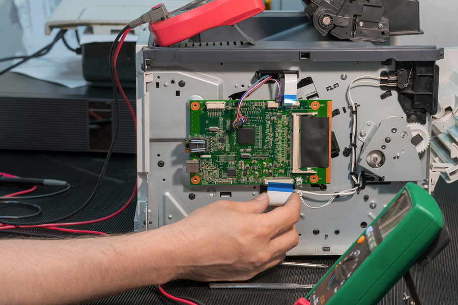 Laser printer repair, assembly circuit board